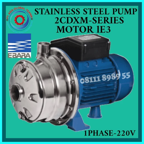 EBARA MOTOR PUMP 2CDXM 70/10 1HP 0.75KW 1PHASE STAINLESS STEEL PUMP