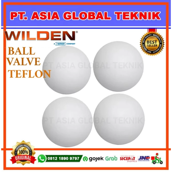 P/N 01-1080-53 VITON BALL VALVE WILDEN PUMP TEFLON